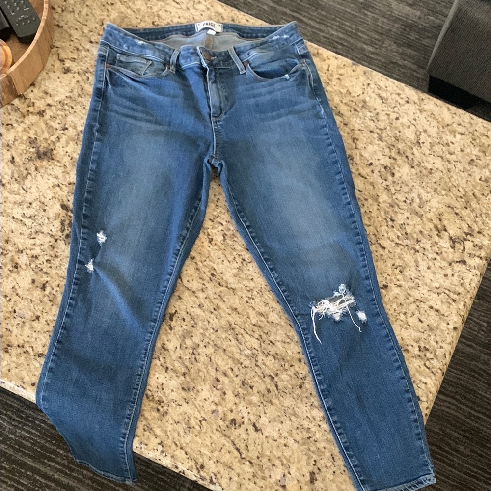 Women's Blue Distressed Jeans